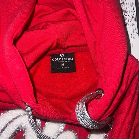 NWT Colosseum Women's Ohio State Buckeyes Jazz Club Fleece Hoodie Red Medium - Picture 4 of 5